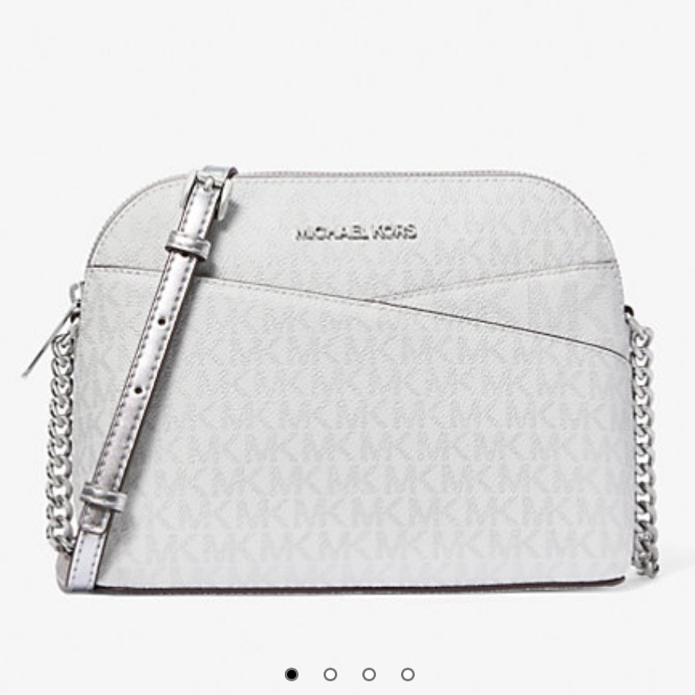 MK white/silver Crossbody Bag